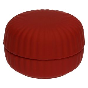 Candela con coperchio rossa